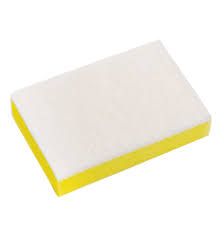 2-In-1 Sponge/Scourer white