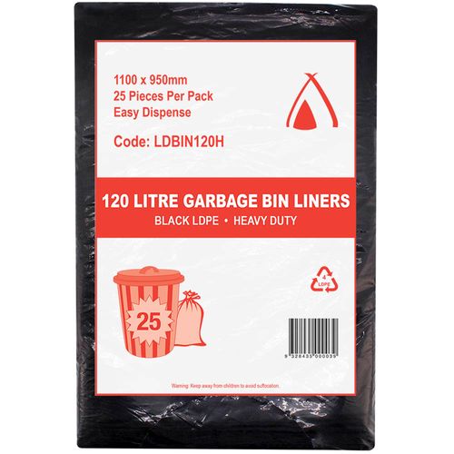 120ltr Black G.Bags 100/Ctn