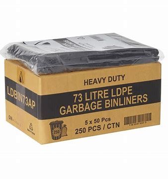 73lt H/D Garbage Bags 250/ctn