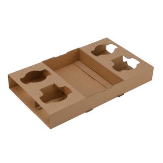 2/4 Cup Drink Tray Cardboard