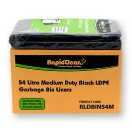 54 LTR M/Duty LD Black Bags