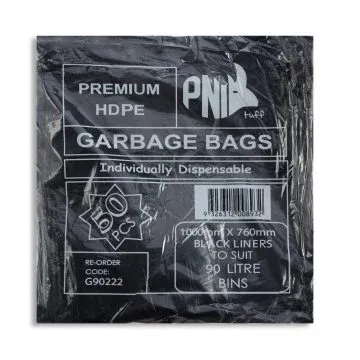 90lt HDPE Garbage Bags 500/ctn