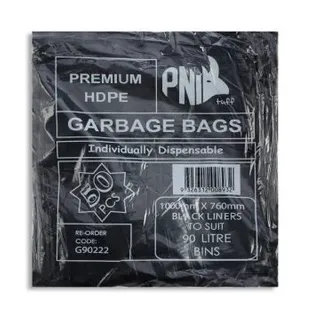 90lt HDPE Garbage Bags 500/ctn