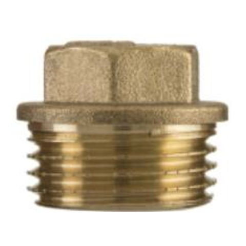 BRASS PLUG RAISED HEAD 25mm  2535