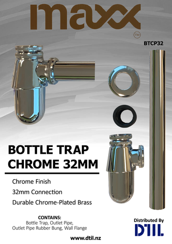 BOTTLE TRAP CHROME 32MM