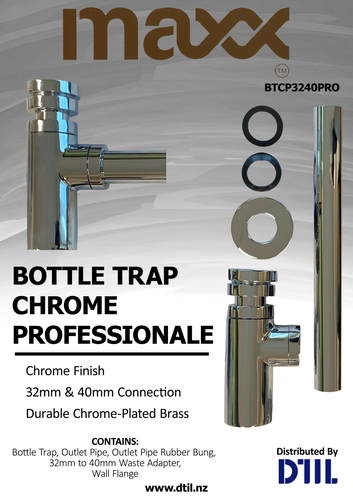 BOTTLE TRAP CHROME 32MM & 40MM PROFESSIONALE