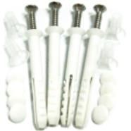 65MM TOILET PAN SCREWS (4PK)