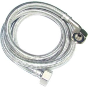 STAINLESS STEEL INLET HOSE WITH ELBOW 1.5MTR