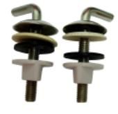 TOILET SEAT BOLTS CHROME METAL (1 pc)