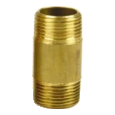 BRASS BARREL NIPPLE 15mm x 40mm