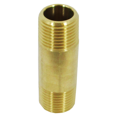 BRASS BARREL NIPPLE 15mm x 60mm