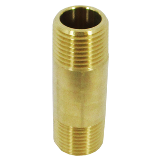 BRASS BARREL NIPPLE 15mm x 90mm