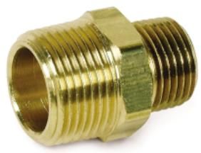 BRASS REDUCING HEX NIPPLE 15 x 10mm  2505