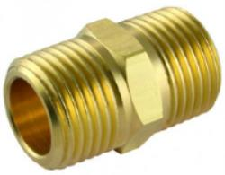 BRASS HEX NIPPLE 25mm