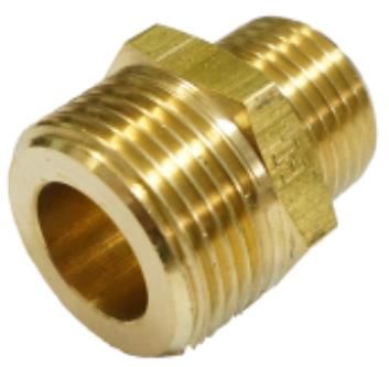 BRASS WASHING MACHINE HEX NIPPLE  2520