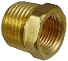 BRASS HEX REDUCING BUSH 20 x 15mm  2562