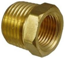 BRASS HEX REDUCING BUSH 25 x 15mm