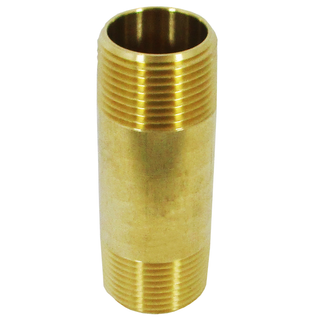 BRASS BARREL NIPPLE 25mm x 50mm