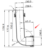 Component Cut to measure Elbow Inlet