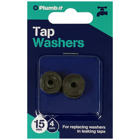 15MM BLACK TAP WASHERS (4PK)