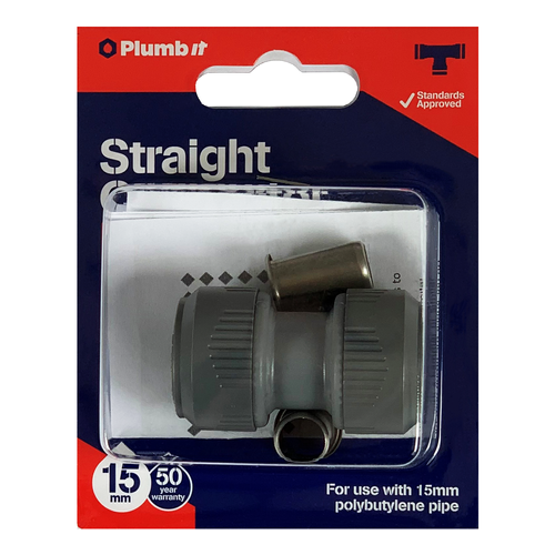15MM STRAIGHT CONNECTOR