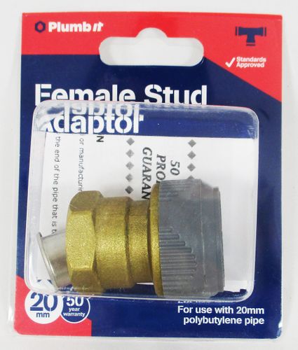 20MM FEMALE STUD ADAPTOR