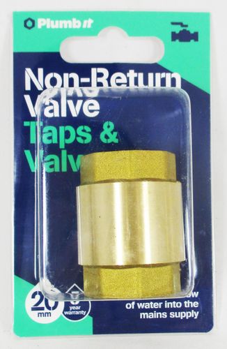 20MM NON-RETURN VALVE BRASS