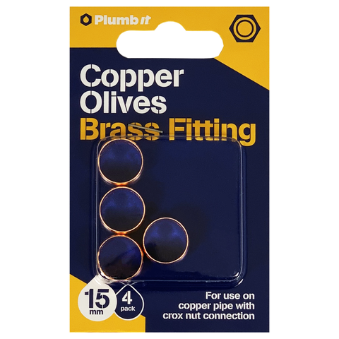 15MM COPPER COMPRESSION OLIVES (4PK)