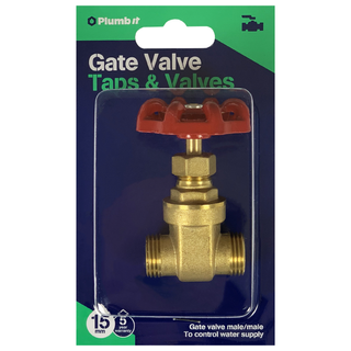 15MM GATE VALVE MALE/MALE