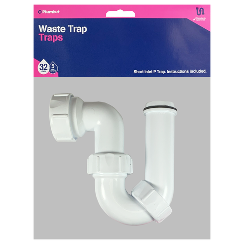 32MM SHORT INLET P TRAP