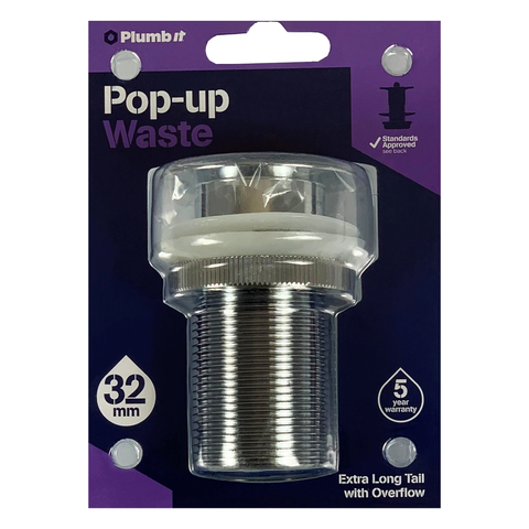 32MM POP-UP WASTE WITH OVERFLOW & EXTRA