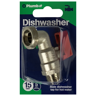 15MM DISHWASHER TAP RED MALE