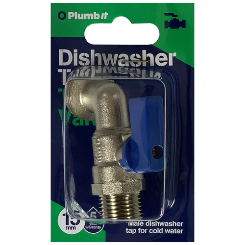 15MM DISHWASHER TAP BLUE MALE