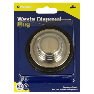 STAINLESS STEEL WASTE DISPOSAL PLUG