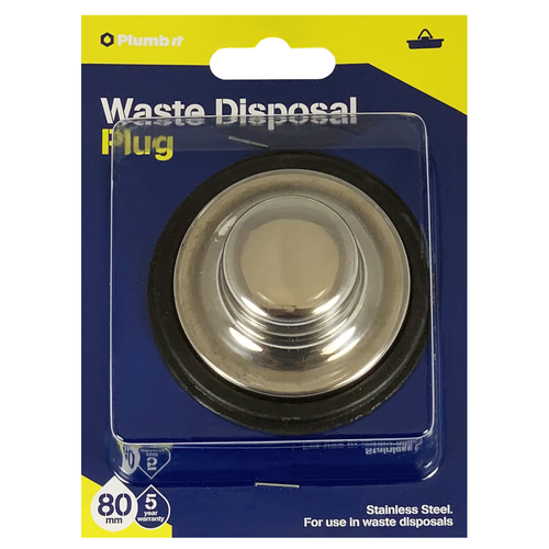 STAINLESS STEEL WASTE DISPOSAL PLUG