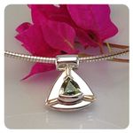 9ct White Gold Sapphire Pendant