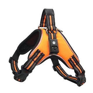LED Dog Harness Orange Large