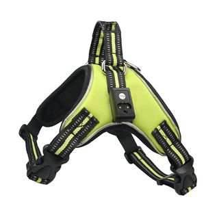 LED Dog Harness Green Large