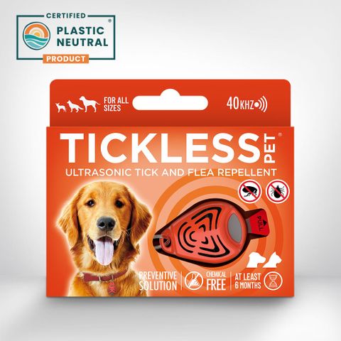 Ultrasonic Tick & Flea Repellant for Pets - Orange