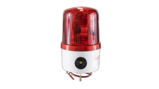 24VAC Red Rotating Light Buzzer 105mmB 165mmH