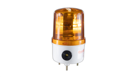 24VDC Amber Rotating Light Buzzer 105mmB 165mmH