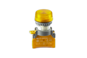 22mm Yellow Pilot Light N/O