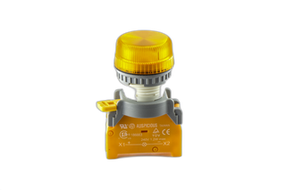 22mm Yellow Pilot Light N/O