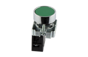 22mm Push Button Green With Metal Surround 1 N/O