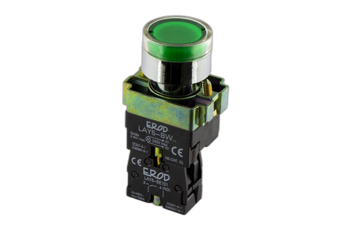 22mm Illuminated Push Button only Green 1 N/O