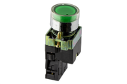 22mm Illuminated Push Button Only Green 1 N/O