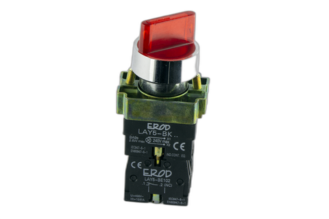 Illuminated Selector Switch 2 Pos 240V LED Red