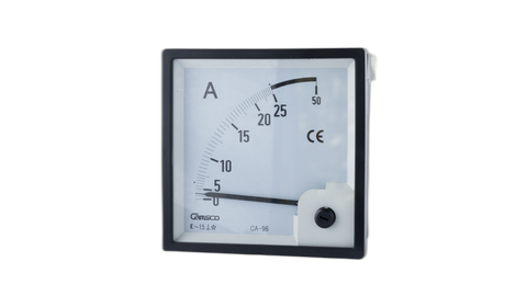 Ammeter Direct Connect 90 Deg 0-25 Amp Over Scale