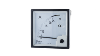 Ammeter Direct Connect 90 Deg 0-25 Amp Over Scale