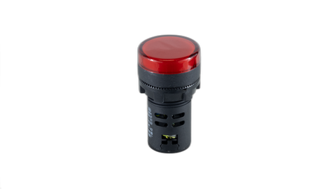 22mm Red 24VAC/DC LED Flashing Pilot Light